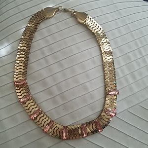Gold and Pink Necklace